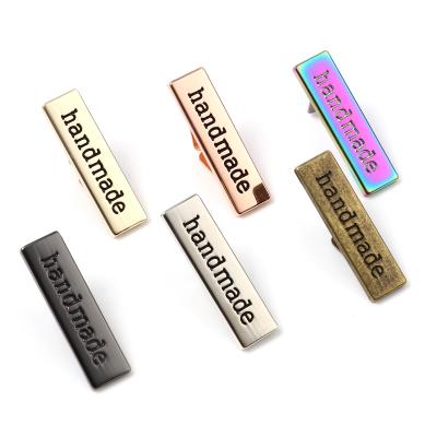 中国 FREE SAMPLE Washable Zinc Based Alloy Label Tags Rectangle Letter Pattern DIY Handmade Hats Shoes Bags Sewing Accessories 販売のため