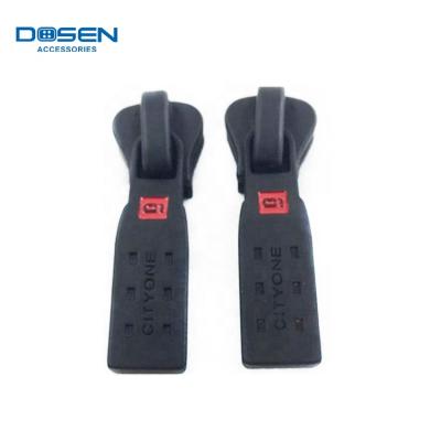 China Nickel Free Custom Metal Zipper Puller With Auto Lock Slider OEM Logo For Luggage for sale