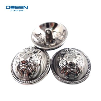 中国 Hot wholesale black free main logo metal lion nickel alloy dry cleaning sewing buttons for coat 販売のため