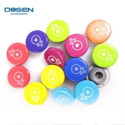 China Various Shape Shiny Colorful Screen Printing Logo Garment Jeans Metal Rivet Metal Studs for sale