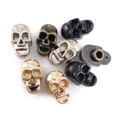 China Metal Zinc Alloy Rivet Decorations Punk Antique Finishing Shiny Metal Skull Buttons Studs Skull Rivets For Jacket Shoes Boots Belt Bag Clothing Skirt for sale