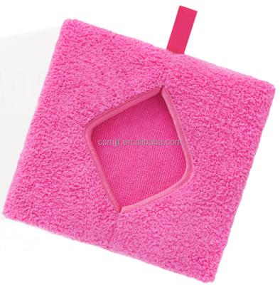 China 80/20 Reusable Microfiber Water Gloves / Comfortable Clean Facial Makeup Remover for sale