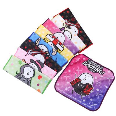 China Compressed Factory Beauty Custom Cheap Cartoon Printed Microfiber Hand Face Towels for sale