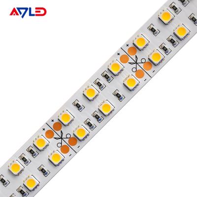 China Flex Single Color-LEIDENE Strook 5050 Dubbele Rij 5M van SMD 24 Volts Waterdichte Openlucht Te koop