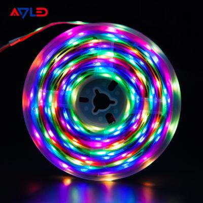 China Individueel Adresseerbare RGB Waterdichte LEIDENE Strook Lichte DC12V 24V Te koop