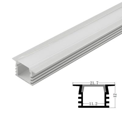 China 1612B vertiefte LED-Profile u. -verdrängungen mit Endstöpseln zu verkaufen