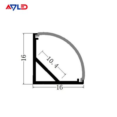 China LED Strip Profile Channel Light Diffuser Corner Extrusion Channel LED Aluminium Profile for LED Strip en venta