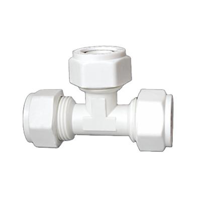 China Water+diesel Size 16mm Directly Connect Equal Circuit Connector Cooling Tee Nylon Plastic Fittings for sale