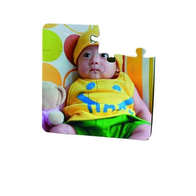 China Customized 2021 New Funny Games 16 Pieces Playful Games Toys Small Square Shape Sublimation Polymer Jigsaw Puzzles for sale