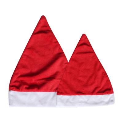 China Christmas Holiday Kids and Adult Soft Plush Red and White Ultra Thick Top Santa Claus Santa Hat Sublimation Christmas Hat for sale