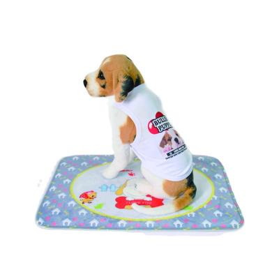 China Viable Custom Fashionable Dog Shirts White Logo Polyester T-Shirts Sublimation Blank Pet Clothes for sale