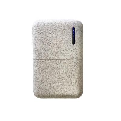 China Ignition Logo Function High Capacity Wheat Radio Straw 10000mah Power Bank Eco-Friendly Portable Ultra Thin Charger for sale