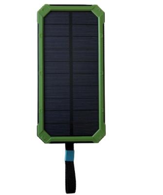 China High Capacity with 10000mAh Led Flashlight Portable 10000 mAh Output External Battery Charger Solar Power Bank for sale