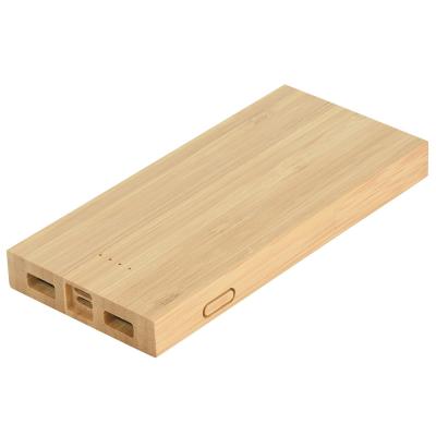 China Bamboo Material Eco-friendly Mobile Charger Bamboo Power Bank For All Electronic Mobile Devices for sale