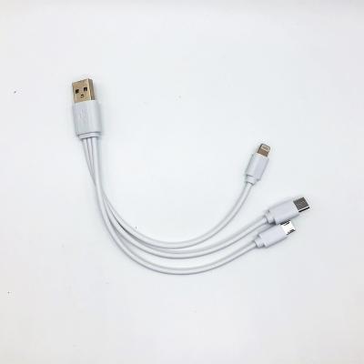 China Fast Cable 30CM Support 0.3M USB Charging Charging Cord 3-in-1 for sale