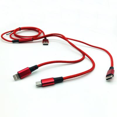 China 3 In 1 Type-C Charging Cable / Micro Adapters 1.2M Length Charging for sale