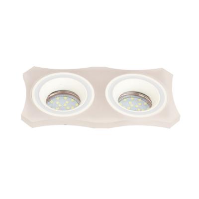 China Aluminum Down Light Fixture Headless Double Driver Mounting Fittings PMMA Traditional Downlight for sale