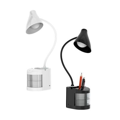 China Modern Economical DIM+NIGHT LIGHT With Pen Container Led Desk Lamp for sale