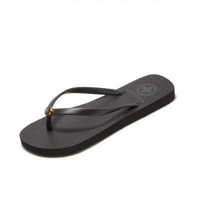 China Cushioning Summer Flip Flops Flat Women's Anti-Slip Rubber Flip Flops Feel Proof for sale