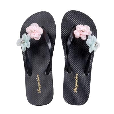 China Women's Summer Rubber Flip Flops Massage Beach Non-slip Simple Flower Slippers - Buy Rubber Flip Flops for sale