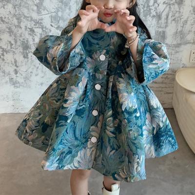 China Sustainable Spring/Autumn Children's Printed Coat, Long Sleeve Costume Collar, Design Medium Children's Length Wear for sale