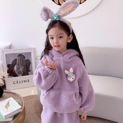 China New Daylu Casual Suit Star Girl Style Star Girl Fur One Child Thickening Baby Suit for sale