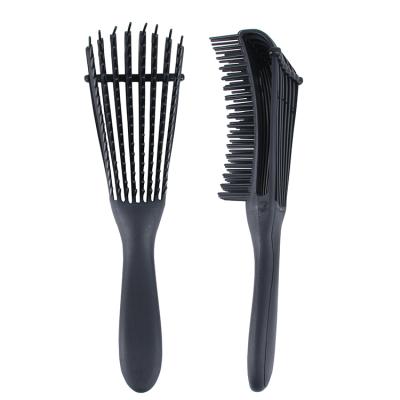 China Waterproof Custom Logo Plastic Natural Tangle Curly Brush Out Detangling Hair Combs for sale