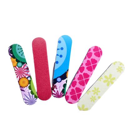 China Best Selling Durable Colorful Mini Printing Sanding Bar Double Sided Sponge Nail File for sale