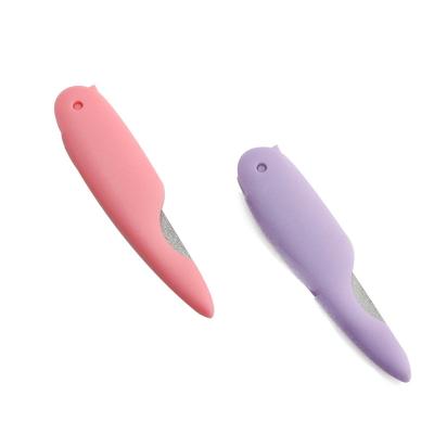 China Durable Hot Sale Printed Color Bending Stainless Steel Portable Mini Files Nails Pink for sale