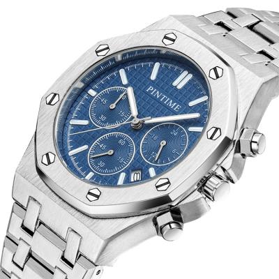 China Chronograph Fashion Private Label Watches Men Chronograph Dropshipping Luxury Wrist Watch for sale