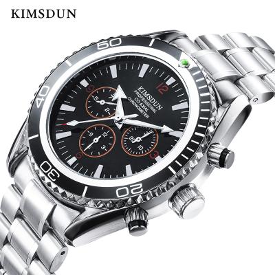 China OEM Logo Chronograph Private Label Stainless Steel Wristwatches Custom Automatic Chronograph Men's Mechanical Watches for sale