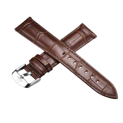 China Leather Watch Strap with Quick Release Pins Wholesale Crocodile Print Watch Strap Retro Leather Watch Strap 1214/16/18/20/22/24mm Retro Genuine Leather for sale