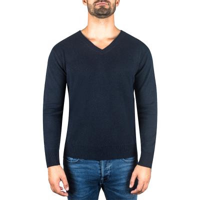 China Wholesale Customized luxury high quality fashion 100% winter brand Anti-wrinkle sheer pullover with V-neckline cashmere sweater for men for sale