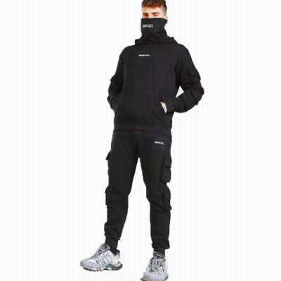 China Anyu QUICK DRY Single Pocket Oversized Multi Hoodie Pants Custom Made Sweatsuit Logo Two Piece Cargo Snood Tracksuit Men Sets for sale