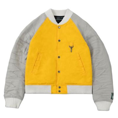 China New Waterproof Design Customized Uni Jacket Canvas Sleeve Wool Body Cropped Mens Uni Letterman Jacket for sale