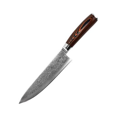 China Viable Cooking Knife 67 Layers Damascus Steel Profession Chef Knife Damascus Blade Kitchen Knife Set for sale