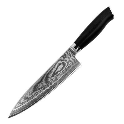 China Direct Factory Price Viable 67 Layers Damascus Steel Professional Kitchen Chef Knife With Handle The Group Of Ten for sale