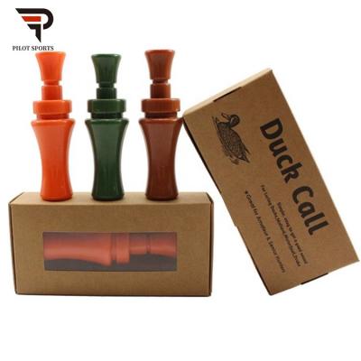 China Acrylic/Wooden PILOT SPORTS Hotsale Wooden Voice Trap Whistle Hunting Decoys Duck Goose Bird Colorful Acrylic Hunting Duck Call Green for sale