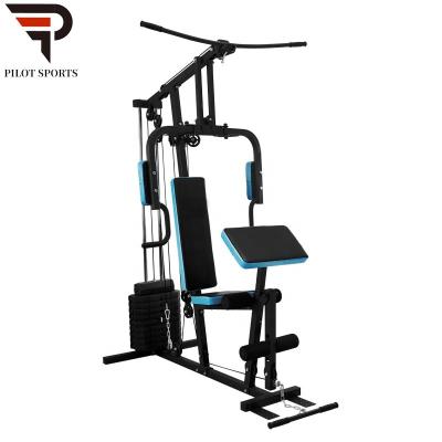 China Fitness Gym Equipments Single Station Steel Home Gym With 100lb Plastic Weight Stack for sale