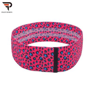 China Logo strength traning Anti Slip Gym Work out custom loop fabric hip circle resistance bands set for sale