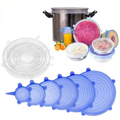 China 12pcs Pilfer Proof As Seen On TV Round Bpa Free Silicone Stretch Reusable Lids for sale