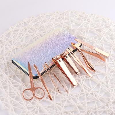 China Finger and Toe Nail Manicure Pedicure Best Quality Rose Gold 5pcs and 9pcs Manicure Pedicure Set for sale