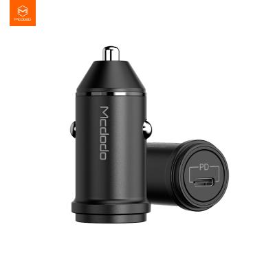 China CE Certified Type-C Smart Car 20W PD Aluminum Type C Charger Shell PD Mcdodo Mini Size Car PD USB Charger 20W Output With LED for sale