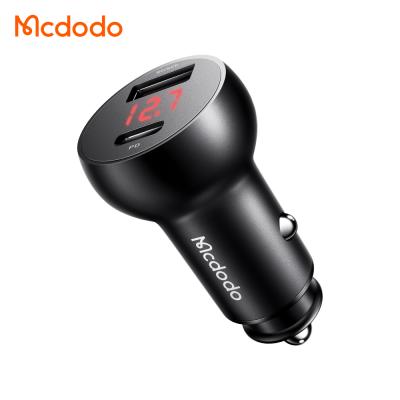 China USB C 30W PD Quick Charge for iPhone 11/11 Pro Mcdodo 2 in 1 QC 3.0 Electric Mobile Charging USB Digital Display Dual Ports Car Charger 30W PD For Phone clever for sale