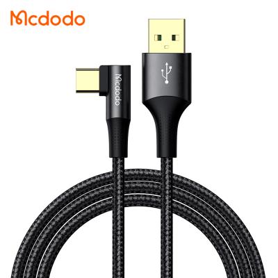 China 90 Degree Gaming Constitution 1.2 Meter Elbow Design Super Fast 90 Degree Data Cable Charger Phone Charging Type-C 66W 6A Mobile Phone Usb C Braided Cables for sale