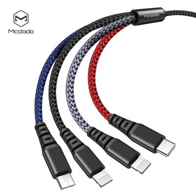 China MP3/MP4 Player Mcdodo Nylon Braided Aluminum Alloy 3 In 1 4 In 1 Red Wire USB Data Cable , Multi 3 In 1 Cable Charger for sale