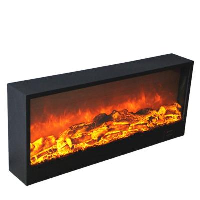 China 2020 Led Flame Effect Light Insert Wood Burning Electric Fireplace With Simulation Flame for sale