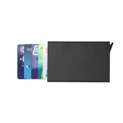 China 2021 hot sale men metal clip rfid blocking rfid pop up wallet rfid blocking aluminum card holder for sale