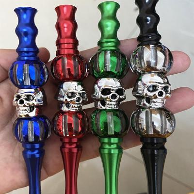 China Pearl Hookah Mouthtips Alloy Shisha Mouthtips Durable Acrylic Blunt Mouthpiece Smoking Pipe Holder For Man/Women/Female for sale