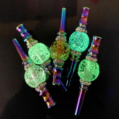 China Durable Luxury Style Glow In The Dark Candy Hookah Tips Mouthpieces Smoking Accessories for sale